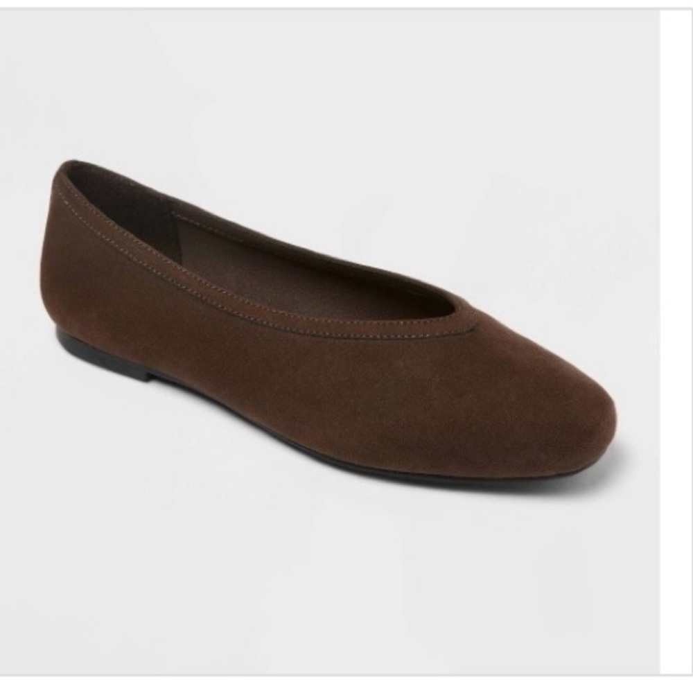 Women’s Sammie Ballet Flats with Memory Foam Insole – a New Day™ Brown Size 10